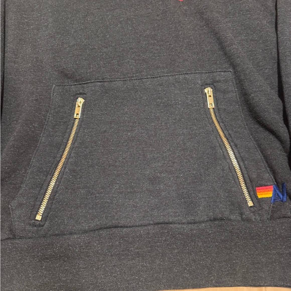 Aviator Nation Heart Patch Hoodie – Black – Size Large - Picture 2 of 6